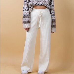 Soft Ribbed Knit Pants
